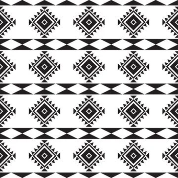 Seamless aztec pattern. ethic decorative illustration with geometric ornament Stock Illustration