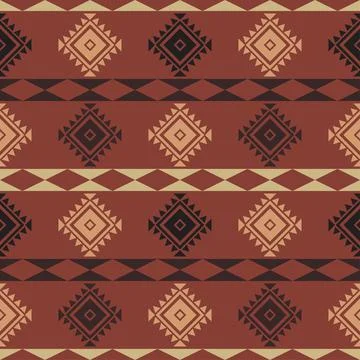 Seamless aztec pattern. ethic decorative illustration with geometric ornament Stock Illustration