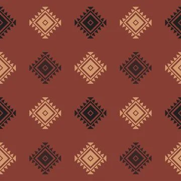 Seamless aztec pattern. ethic decorative illustration with geometric ornament Stock Illustration