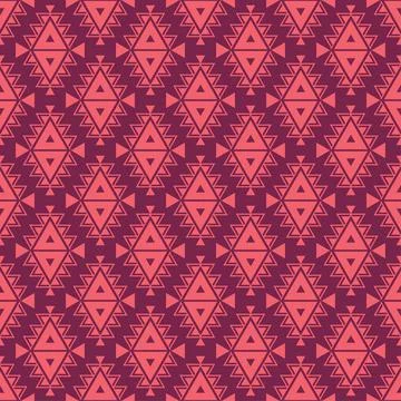 Seamless aztec pattern. ethic decorative illustration with geometric ornament Stock Illustration