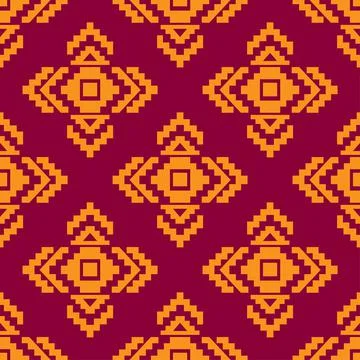 Seamless aztec pattern. ethic decorative illustration with geometric ornament Stock Illustration