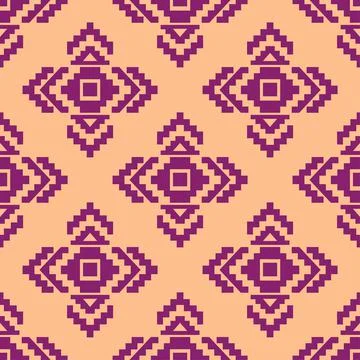 Seamless aztec pattern. ethic decorative illustration with geometric ornament Stock Illustration