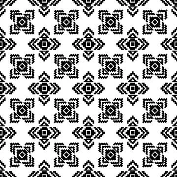 Seamless aztec pattern. ethic decorative illustration with geometric ornament Stock Illustration