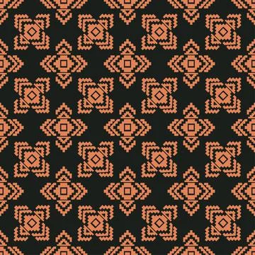 Seamless aztec pattern. ethic decorative illustration with geometric ornament Stock Illustration