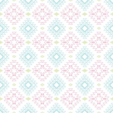 Seamless aztec pattern. ethic decorative illustration with geometric ornament Stock Illustration