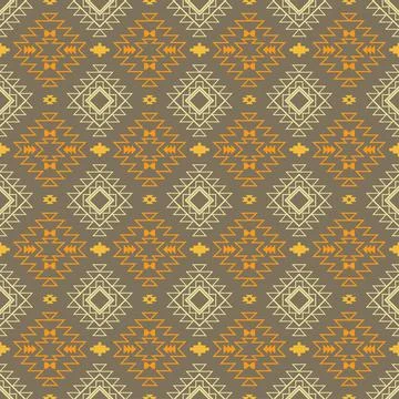 Seamless aztec pattern. ethic decorative illustration with geometric ornament Stock Illustration