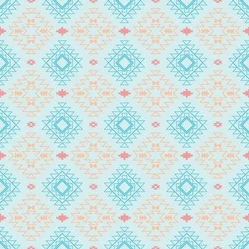 Seamless aztec pattern. ethic decorative illustration with geometric ornament Stock Illustration