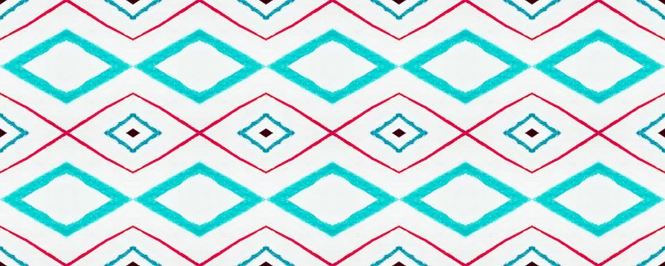 Seamless Aztec Pattern. Grunge Ikat Texture. Stock Illustration