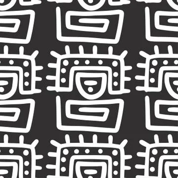 Seamless aztec vector pattern. Stock Illustration