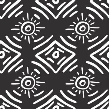 Seamless aztec vector pattern. Stock Illustration
