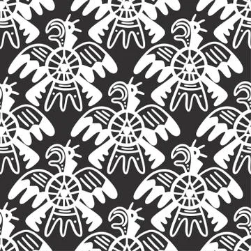 Seamless aztec vector pattern. Stock Illustration