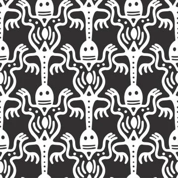 Seamless aztec vector pattern. Stock Illustration