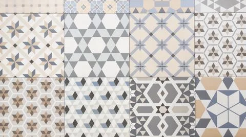 Seamless Azulejo patchwork tile with Arabic Indian ottoman motifs background  Stock Photos