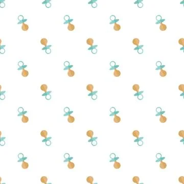 Seamless baby pattern. Many small locomotives on white background Stock Illustration