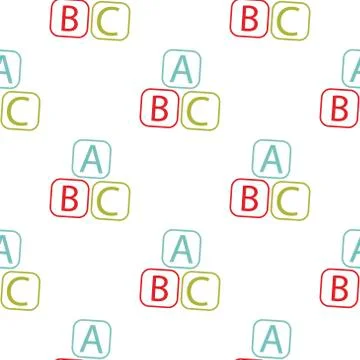 Seamless baby pattern. Many small locomotives on white background Stock Illustration