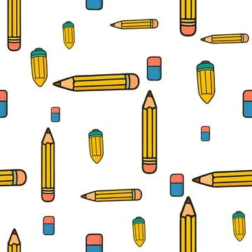 Seamless Back to School Pattern Collection Stock Illustration