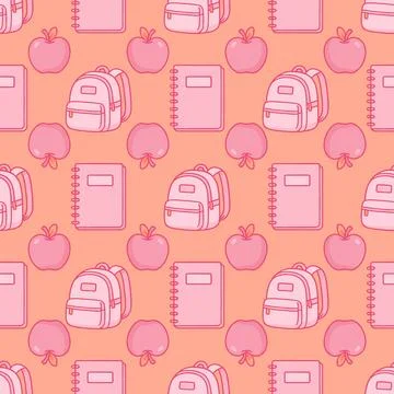 Seamless Back to School Pattern Collection Stock Illustration