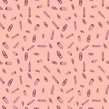 Seamless Back to School Pattern Collection Stock Illustration