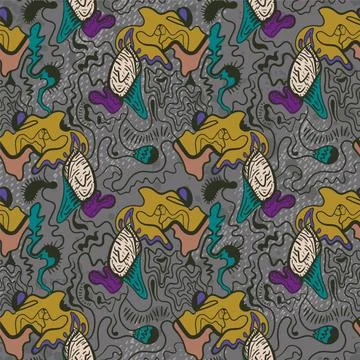 Seamless backdrop with abstract hand drawn unusual pattern Stock Illustration