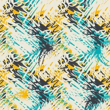 Seamless backdrop with abstract hand drawn unusual pattern Stock Illustration