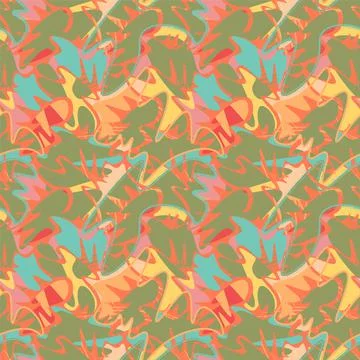 Seamless backdrop with abstract hand drawn shapes and grunge spots pattern Stock Illustration