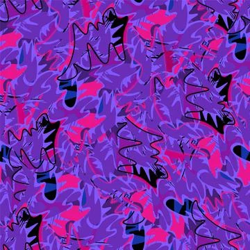 Seamless backdrop with abstract hand drawn shapes and grunge spots pattern Stock Illustration