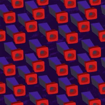 Seamless backdrop with abstract volumetric elemets Stock Illustration