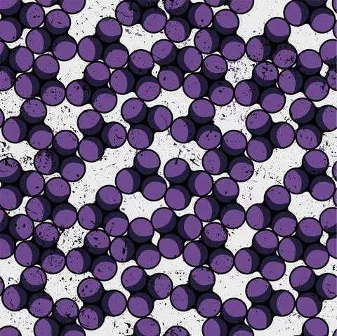 Seamless backdrop with chaotic circle shapes and grunge spots Stock Illustration