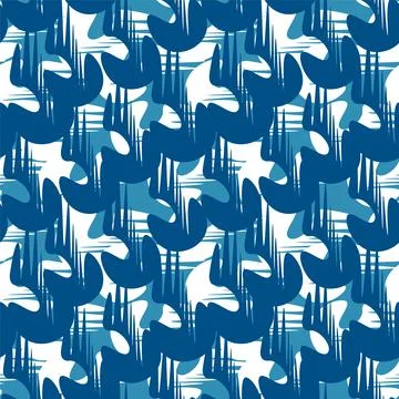 Seamless backdrop with hand drawn abstract repeat colorful shapes Stock Illustration