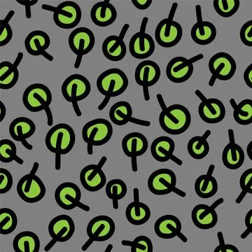 Seamless backdrop with hand drawn chaotic circle shapes Stock Illustration