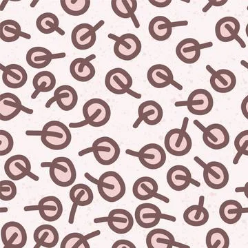 Seamless backdrop with hand drawn chaotic circle shapes Stock Illustration
