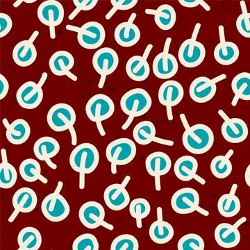 Seamless backdrop with hand drawn chaotic circle shapes Illustrazione stock