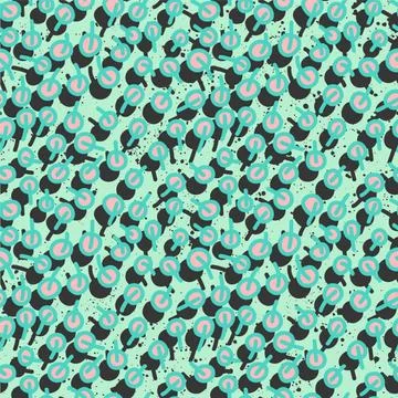 Seamless backdrop with hand drawn chaotic circle shapes Stock-Illustration