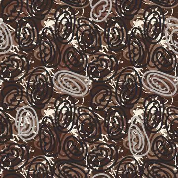 Seamless backdrop with twisted hand drawn elements line ears Stock Illustration