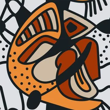 Seamless backdrop with unusual hand drawn colorful pattern Stock Illustration