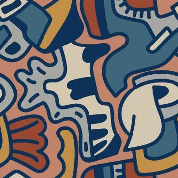 Seamless background with abstract creative pattern Stock Illustration