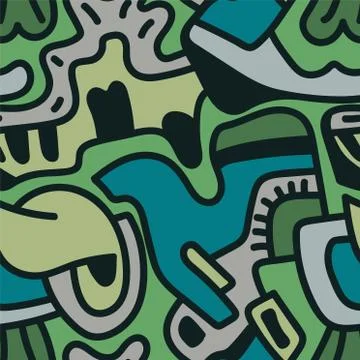 Seamless background with abstract creative pattern Stock Illustration