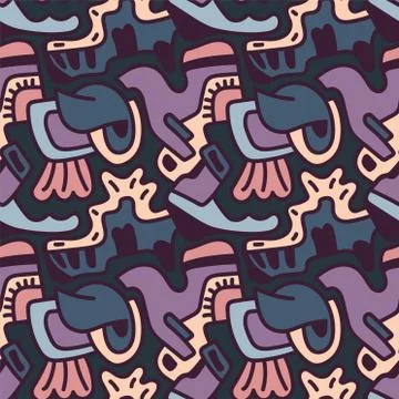 Seamless background with abstract creative pattern Stock Illustration