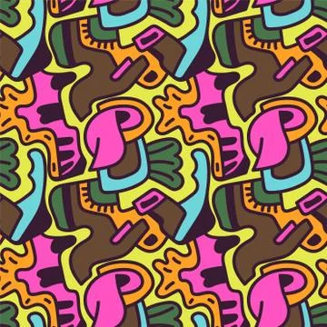 Seamless background with abstract creative pattern Stock Illustration