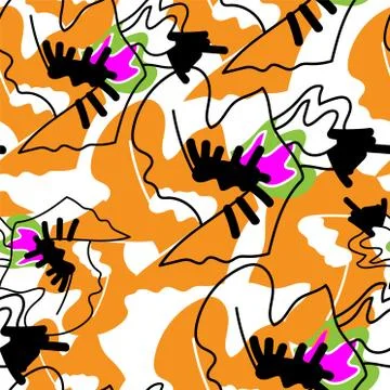 Seamless background with abstract creative pattern Stock Illustration