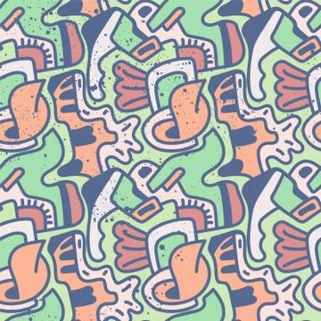 Seamless background with abstract creative pattern Stock-Illustration