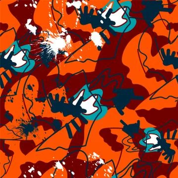 Seamless background with abstract creative pattern Illustrazione stock