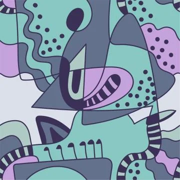 Seamless background with abstract creative pattern Stock Illustration