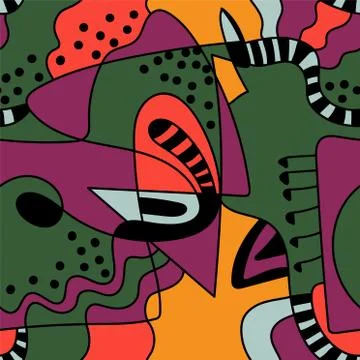 Seamless background with abstract creative pattern Stock Illustration