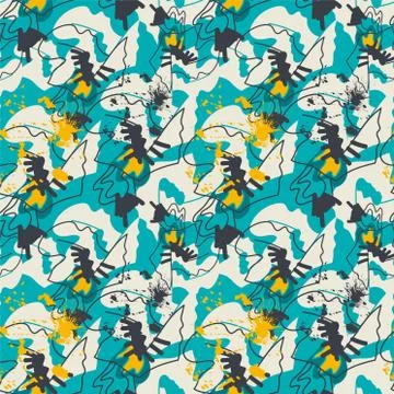 Seamless background with abstract creative pattern Stock Illustration