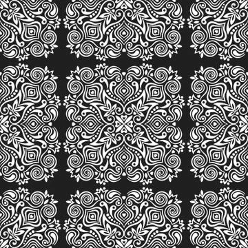 Seamless background with abstract ethnic pattern. Stock Illustration