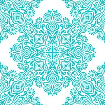 Seamless background with abstract ethnic pattern Stock Illustration