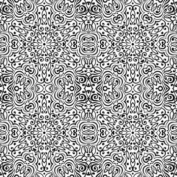 Seamless background with abstract ethnic pattern Stock Illustration