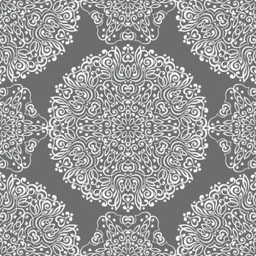 Seamless background with abstract ethnic pattern Stock Illustration