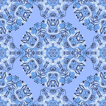 Seamless background with abstract ethnic pattern Stock Illustration